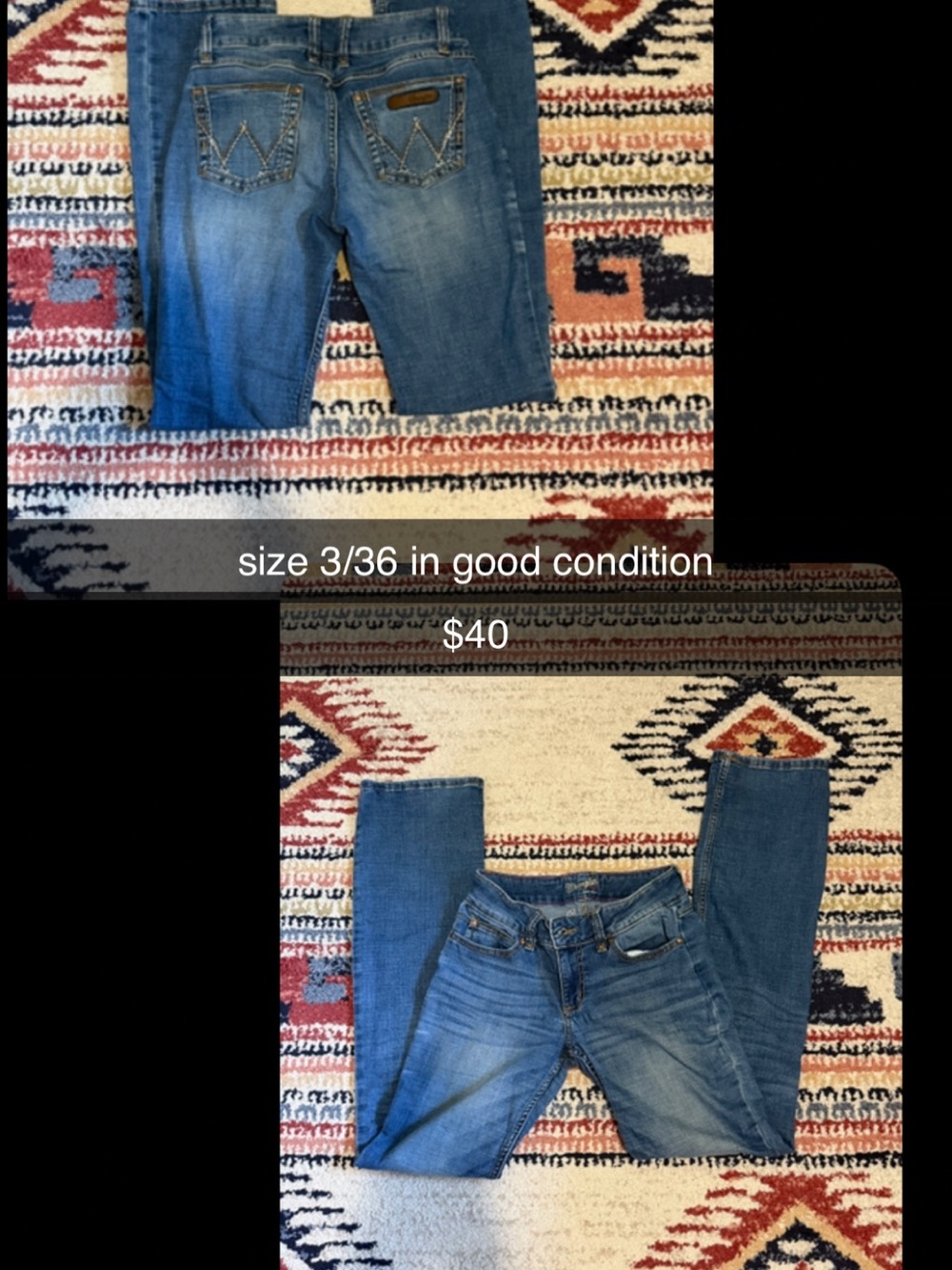 Wrangler Women's Blue Boot Cut Jeans with Embroidered Back Pockets